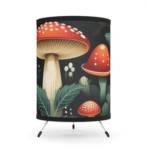 Mushroom Table Lamp, Night Light, Tripod Lamp