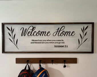 Welcome Home Bible Verse Sign