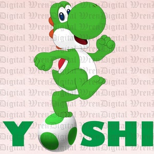 Yoshi PNG, instant download, png dxf, cricut, cameo, silhouette, vinyl design, heat press filE