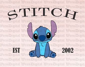 Sitting Stitch PNG DXF, Cricut & Silhouette Cutting Files, Digital Download