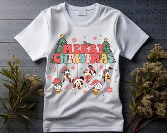 Mickey's Merry Christmas Png, Mickey and Friends Christmas Png, Christmas Matching Disney Png, Christmas Png, Png File