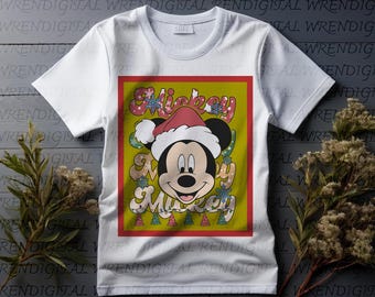 Retro Disney world Christmas Png, Merry Christmas Bundle Png, Mickey Christmas Png, Mickey head png