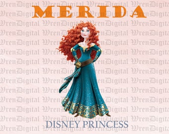 Merida PNG, Brave Png, Princess Merida Png, Tshirt Design, Family Shirt Png, Digital Download, Vinyl Cut, Png files for Cricut