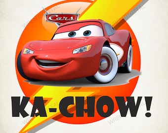 Lightning McQueen Ka-chow PNG, Cars Movie Cut File, McQueen SVG, Lightning PNG, Cricut Design, Digital Download