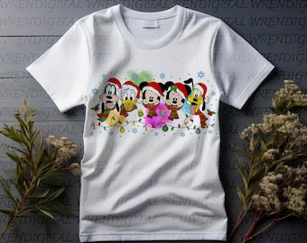 Vintage Mickey And Friend Christmas png, Disney Christmas png, Disney Christmas png, Disney Family Christmas png, digital download