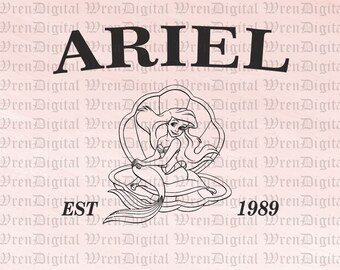 Little Mermaid Ariel Png, Ariel clipart, vinyl cut, Png file for cricut, Printable Png file, silhouette png, digital print, digital cut file