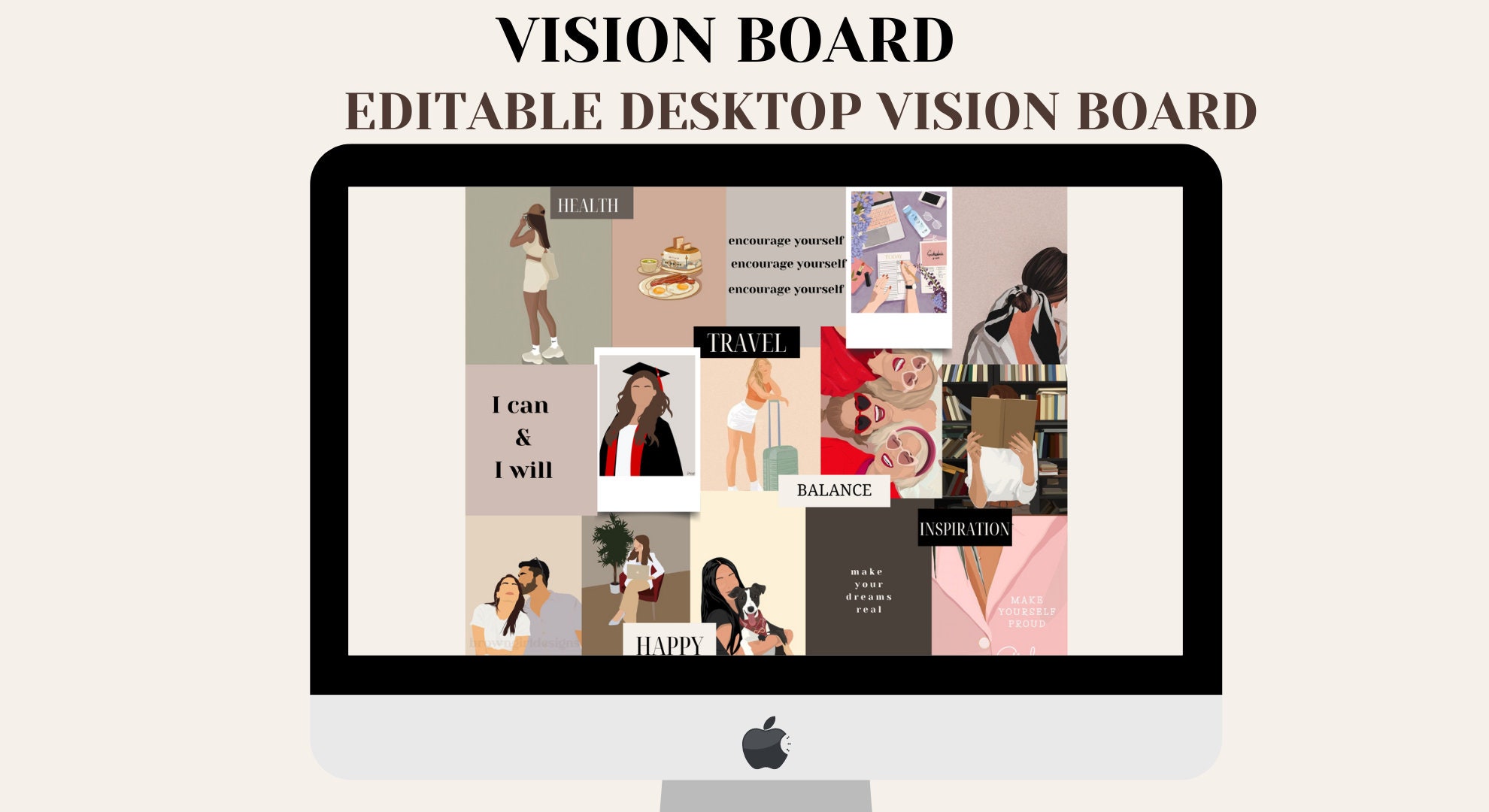 2024 Vision Board Collageeditable Canva - Etsy Australia