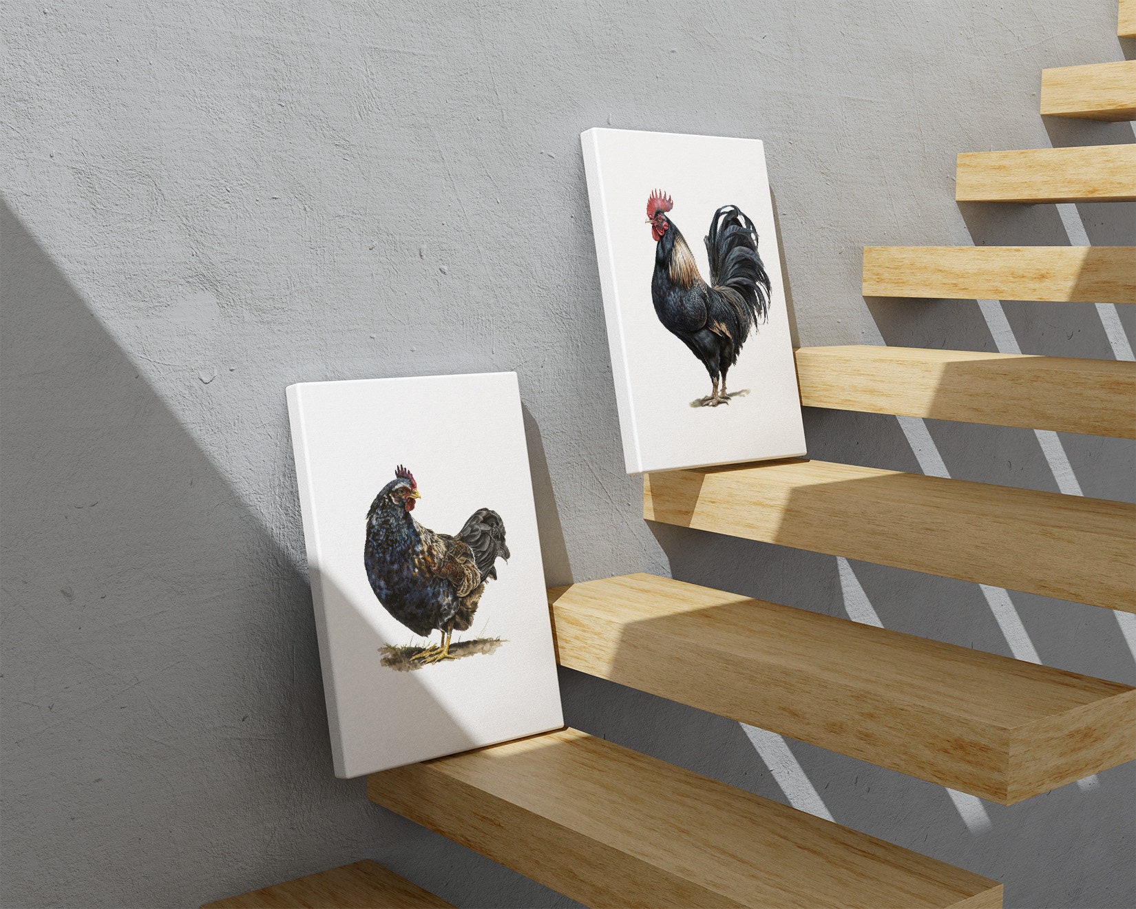 Watercolor Chicken Clipart: Farm Animal PNG Bundle (commercial Use) - Etsy