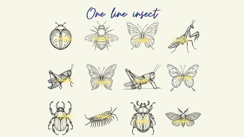 Insect Line Plot Image Insects Line Art Vector: Outline SVG, PNG (digital Download) - Etsy Canada