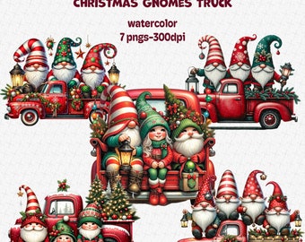 Weihnachtswichtel PNG: Aquarell Sublimationsdesign (Digitaler Download)
