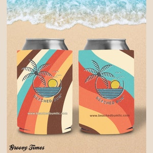 Groovy Times burkkylare | Hopfällbar Peace | Dryckes kylhylsa | Retro sval hylsa | Dryckerna håller sig uppfriskande tunn i rostfritt stål