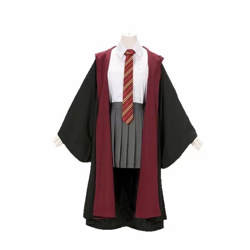 Deluxe Harry Potter Hermione Costume for Girls, Kid's Gryffindor Robe for  Fantasy & Magic or Wizard Cosplay