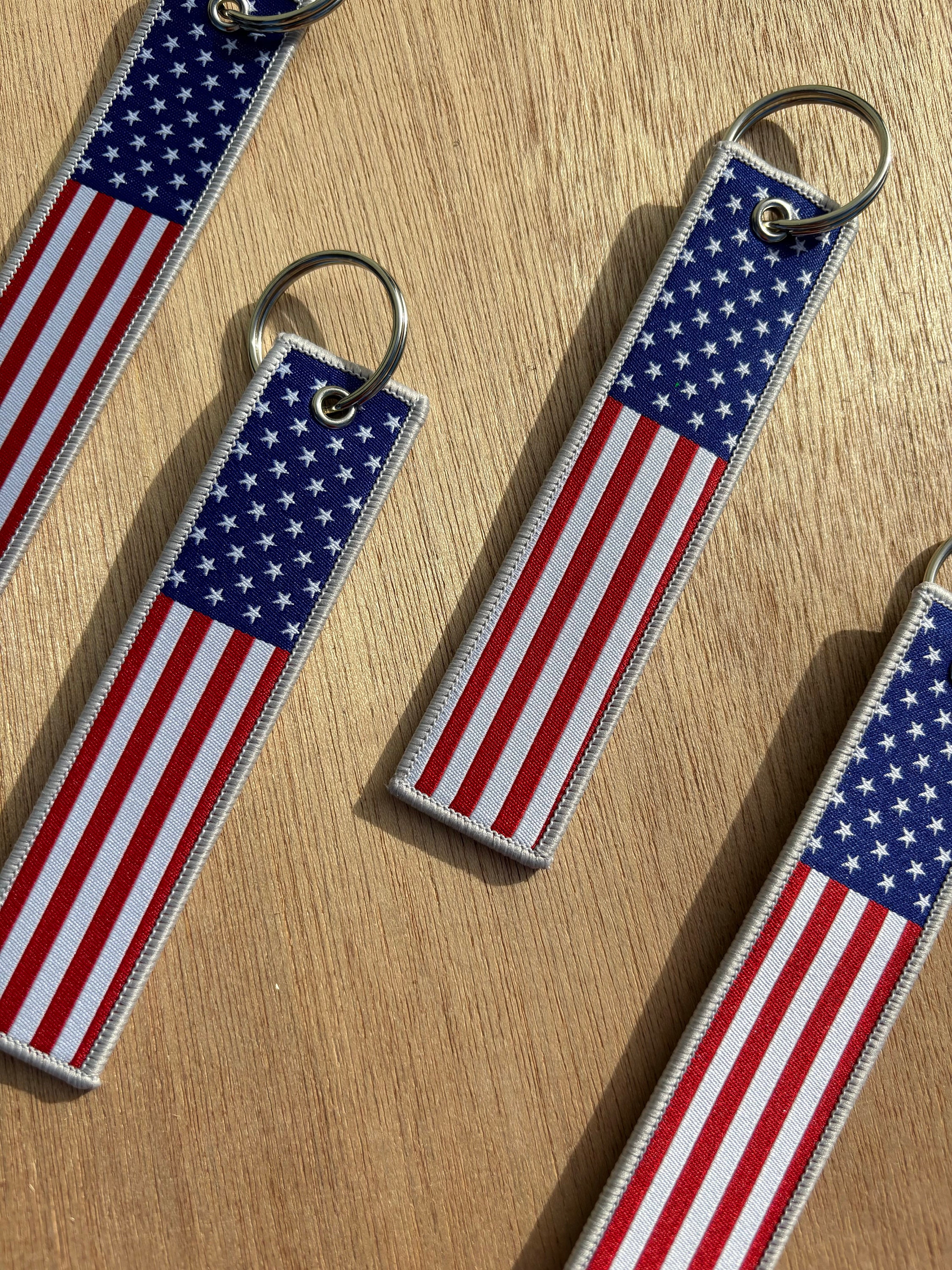 Bling American Flag Keychain Republican Handbag Charm Democrat