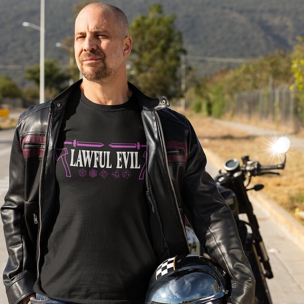 Funny Lawful Evil T-Shirt | for Gamers, Role Player's, DM's | RPG | Player Gift | For Characters Intent on Domination | Player Clothing