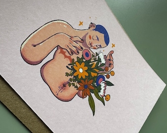 Top Surgery Art Print | Trans Masc Card | LGBTQ Queer Gift