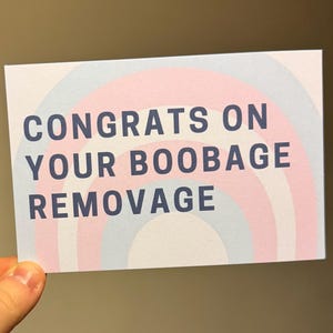 Queer Love | Top Surgery | Transgender Man | Non Binary | LGBTQ | Appreciation | Trans Surgery | FTM | Boobage Removage | LGBT Surgery Card