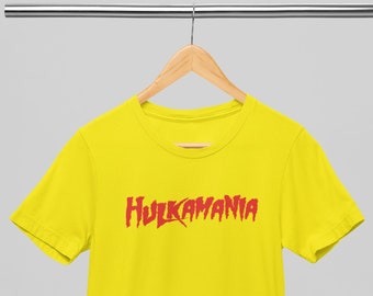 Hulkamania Retro Wrestling Tee, Hulk Hogan Funny T-Shirt, WWF Character, 80's Vintage Tshirt, Wrestling Apparel