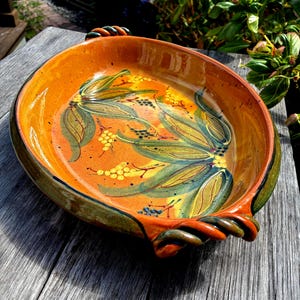 Sud & Co. Cassis en Provence French hand-painted large oval serving dish
