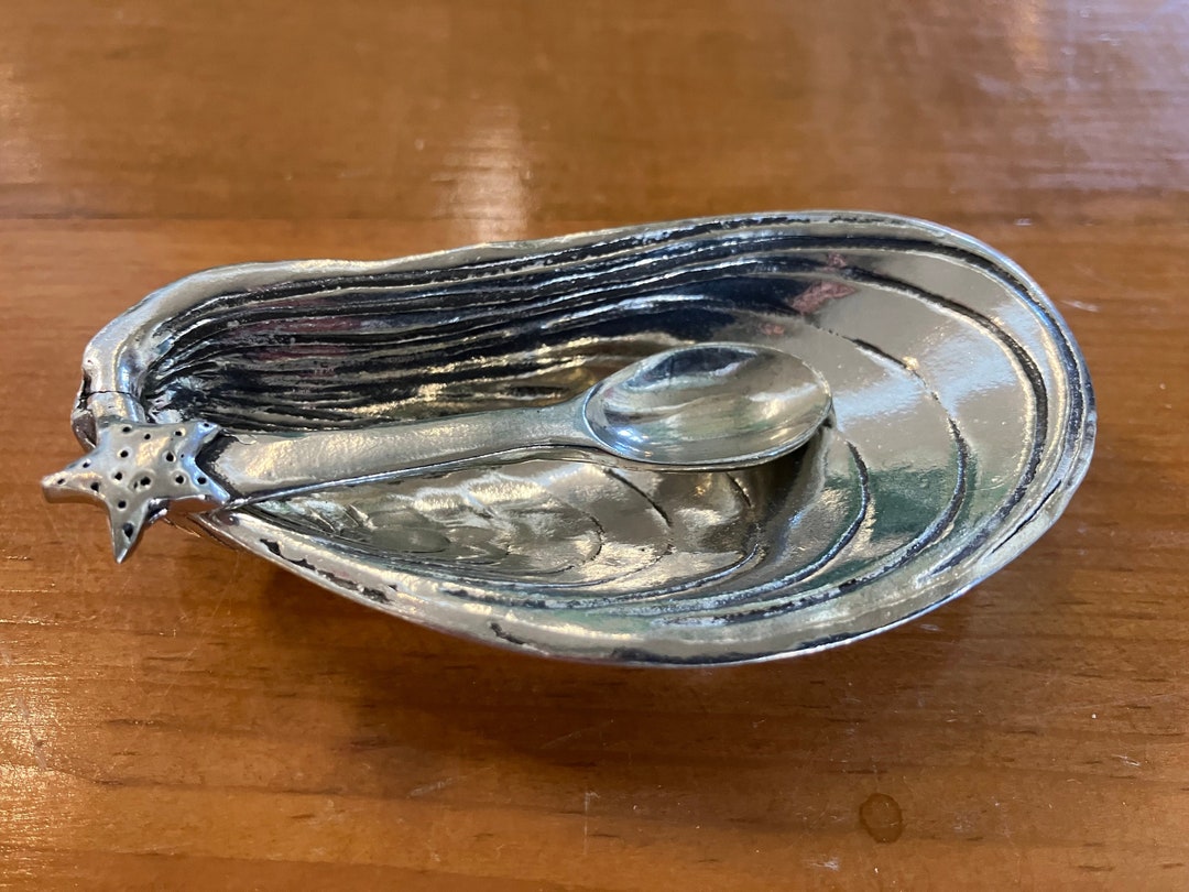 Led-free Pewter Mussel-shaped Salt Cellar - Etsy