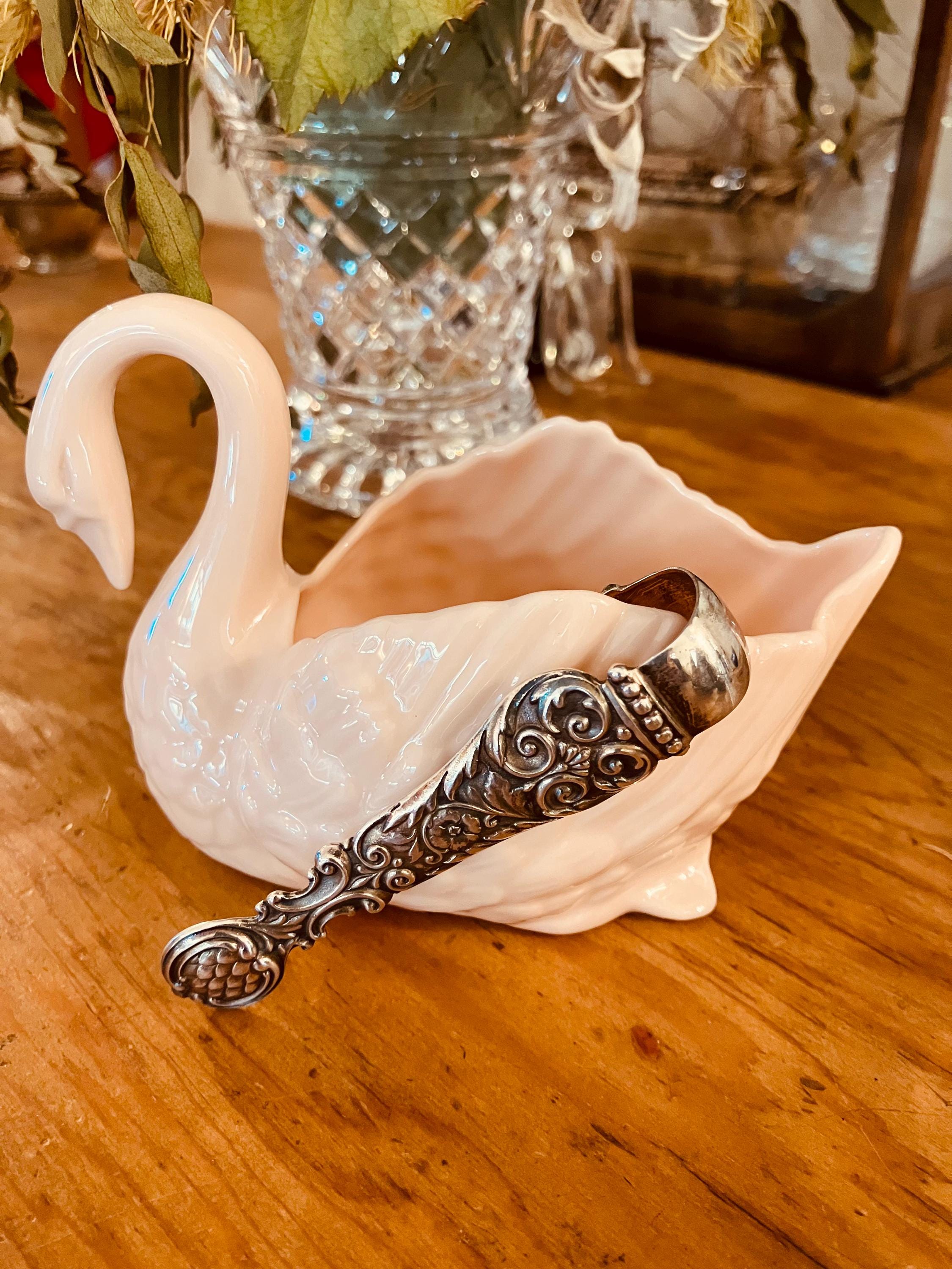 Silver Swan Bowl - Etsy