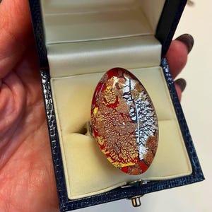Imponent genuine Murano glass ring