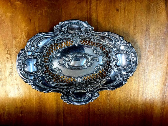 Antique British Sterling Silver Jewelry Tray
