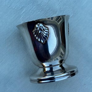 Vintage French silver plated egg cup