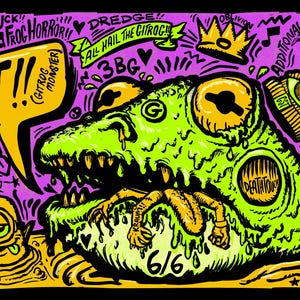 GITROG 2 : tapis de jeu sabre d'or Return of Frog-Maxxing Dredge Life