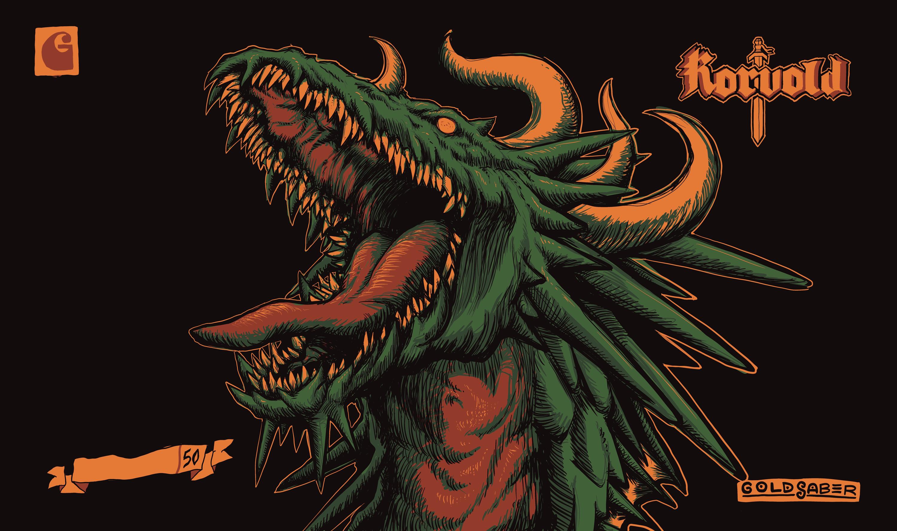 KORVOLD: the Dragon REDBACK FOIL Goldsaber Playmat - Etsy