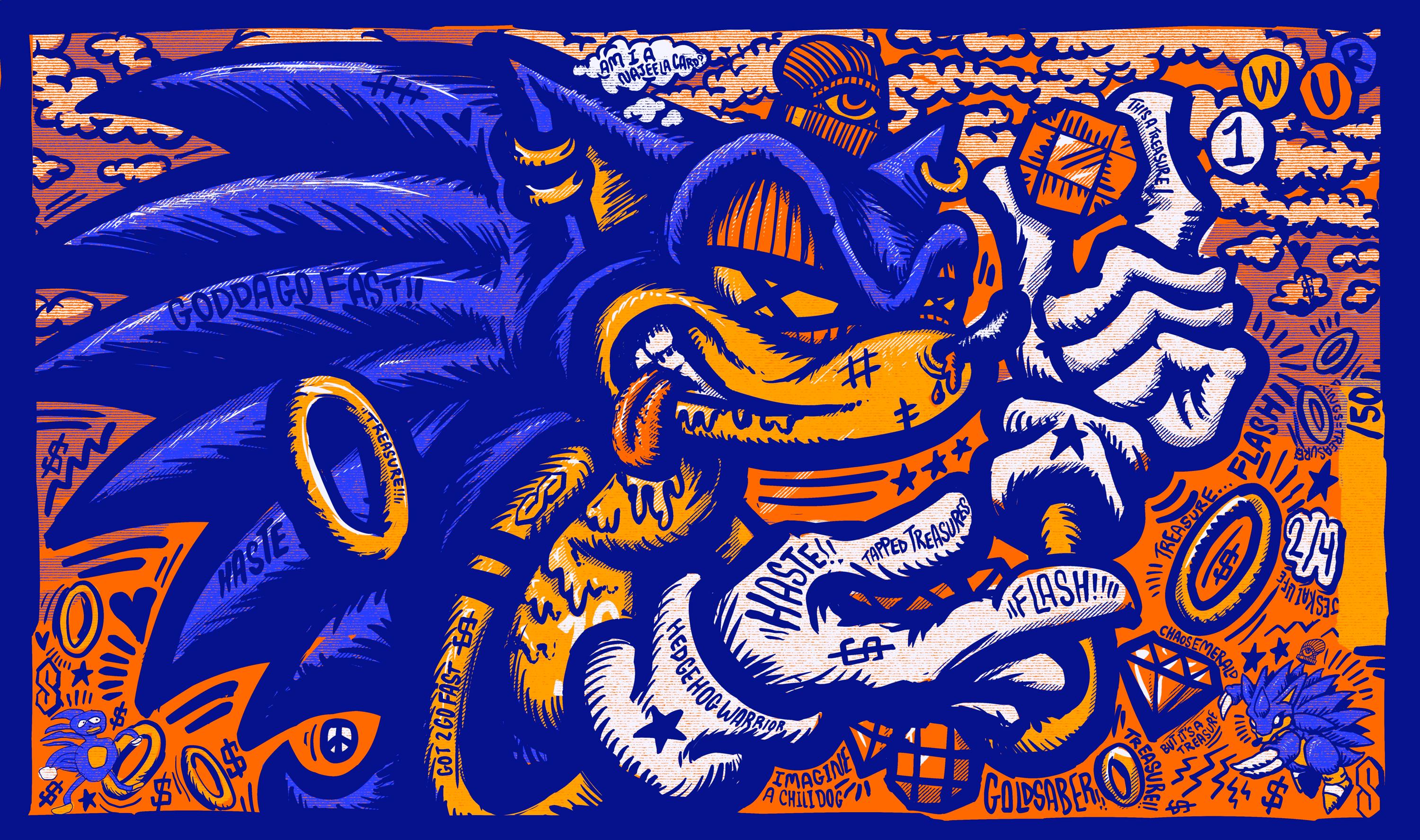 FOILEDOUT SONIC Got 2 Go Fast GOLDSABER Playmat - Etsy