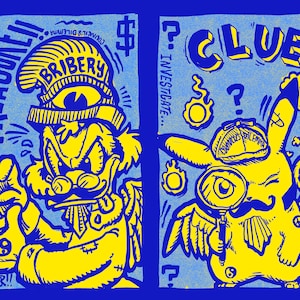TREASURES-N-CLUES Doppelseitige Tokens für Beweis- und Bestechungsgelder