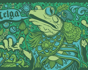 HELGA Frog Druid Foil Goldsaber Playmat