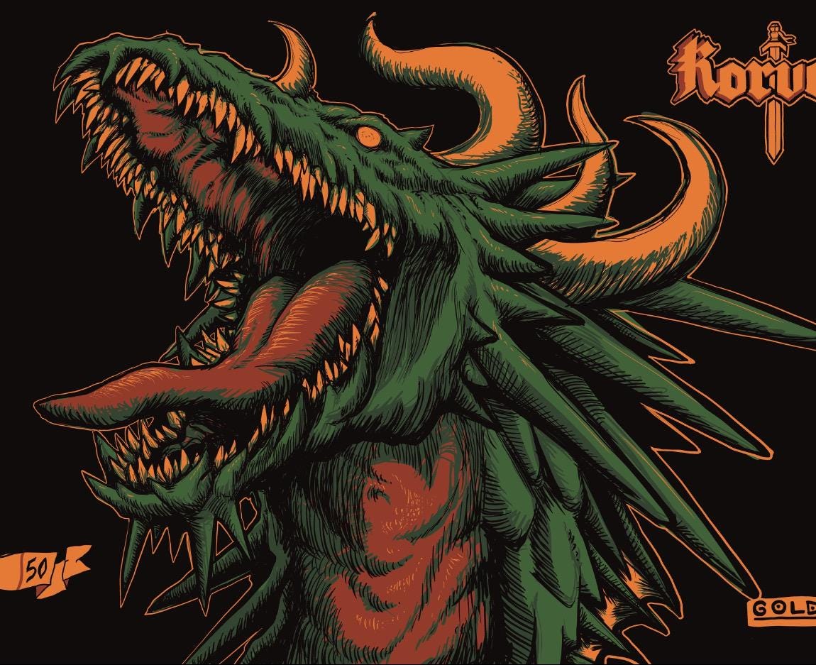 KORVOLD: the Dragon REDBACK FOIL Goldsaber Playmat - Etsy