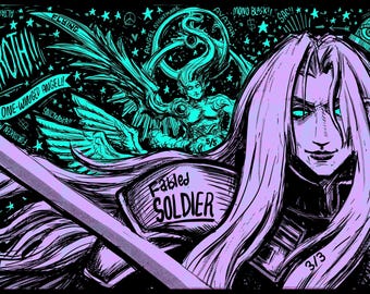 FF SEPHIROTH SOLDIER Angel Blood Artist Goldsaber Classic Playmat