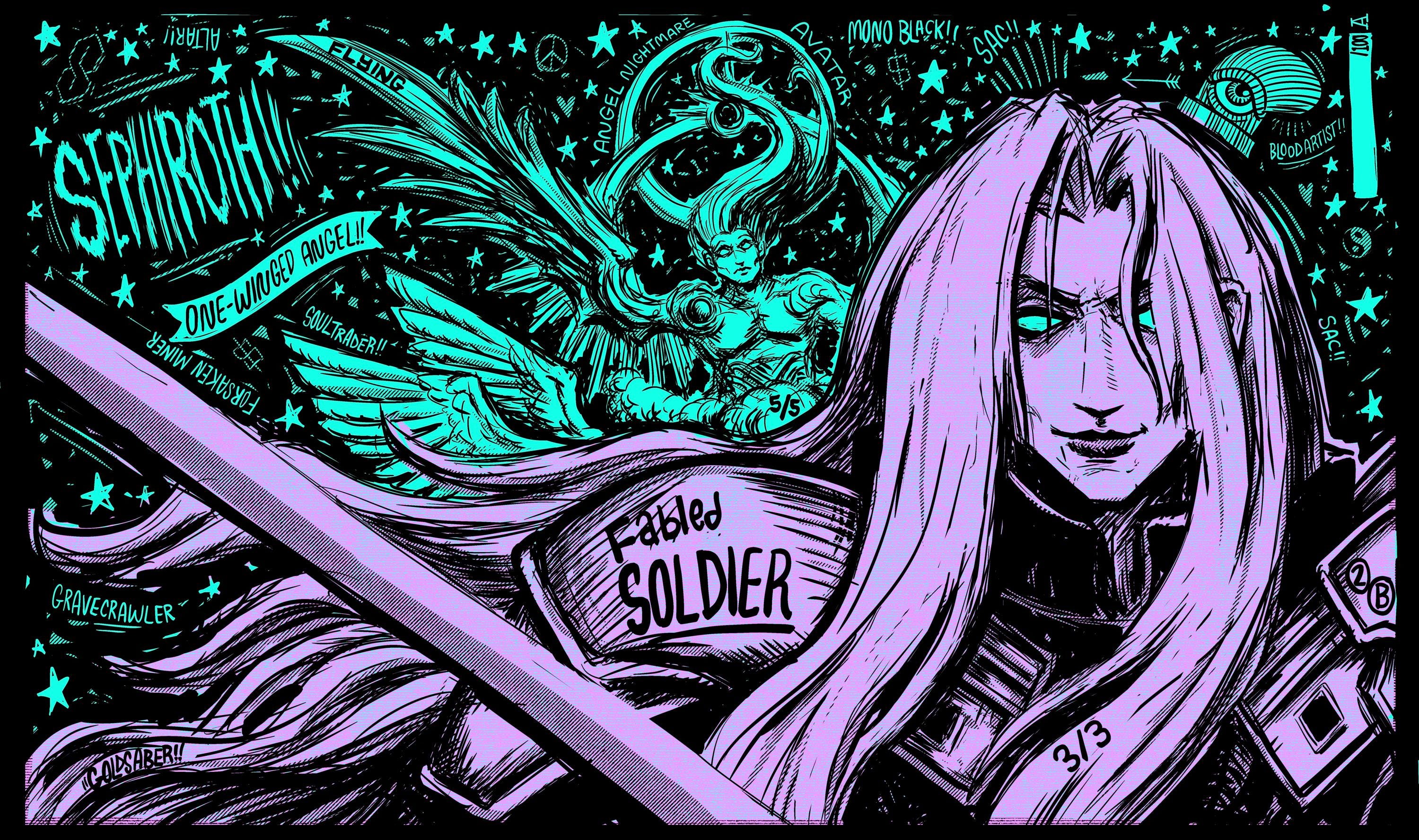 FF SEPHIROTH SOLDIER Angel Blood Artist Goldsaber Classic Playmat