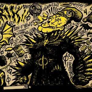 Tapete de juego Son o’ Yawg de K’RRIK FALLECIDO: Mono Black