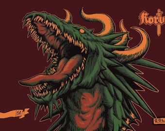 KORVOLD: Le tapis de jeu Dragon FUZZY Goldsaber