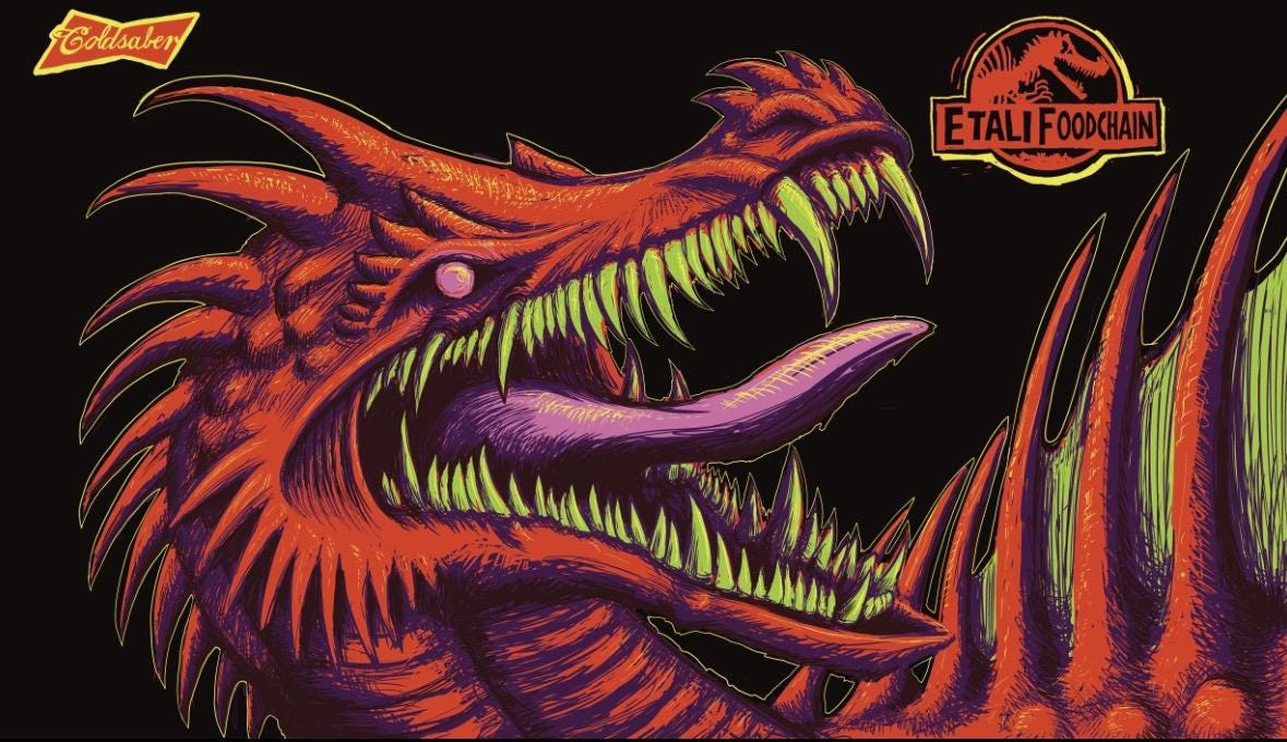 ETALI Foil Big Dog Edition Goldsaber Playmat - Etsy