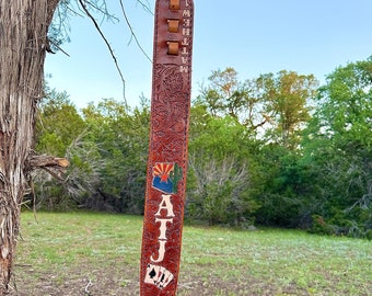 Tooled Leather Wide Guitar Strap