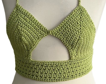 Women’s Hand Made Crochet Summerwear Peekaboob Top | All sizes , 100% Cotton , Summer Lingerie