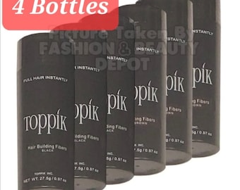 4 x TOPPIK Hair Building Fiber *Choose Your Color* 27.5g 0.97oz FASHIONBEAUTYDEPOT Pack of 4