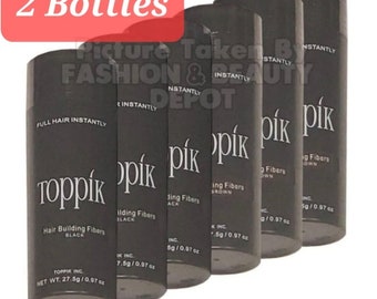 2 x TOPPIK Hair Building Fiber *Choose Your Color* 27.5g 0.97oz FASHIONBEAUTYDEPOT Pack of 2