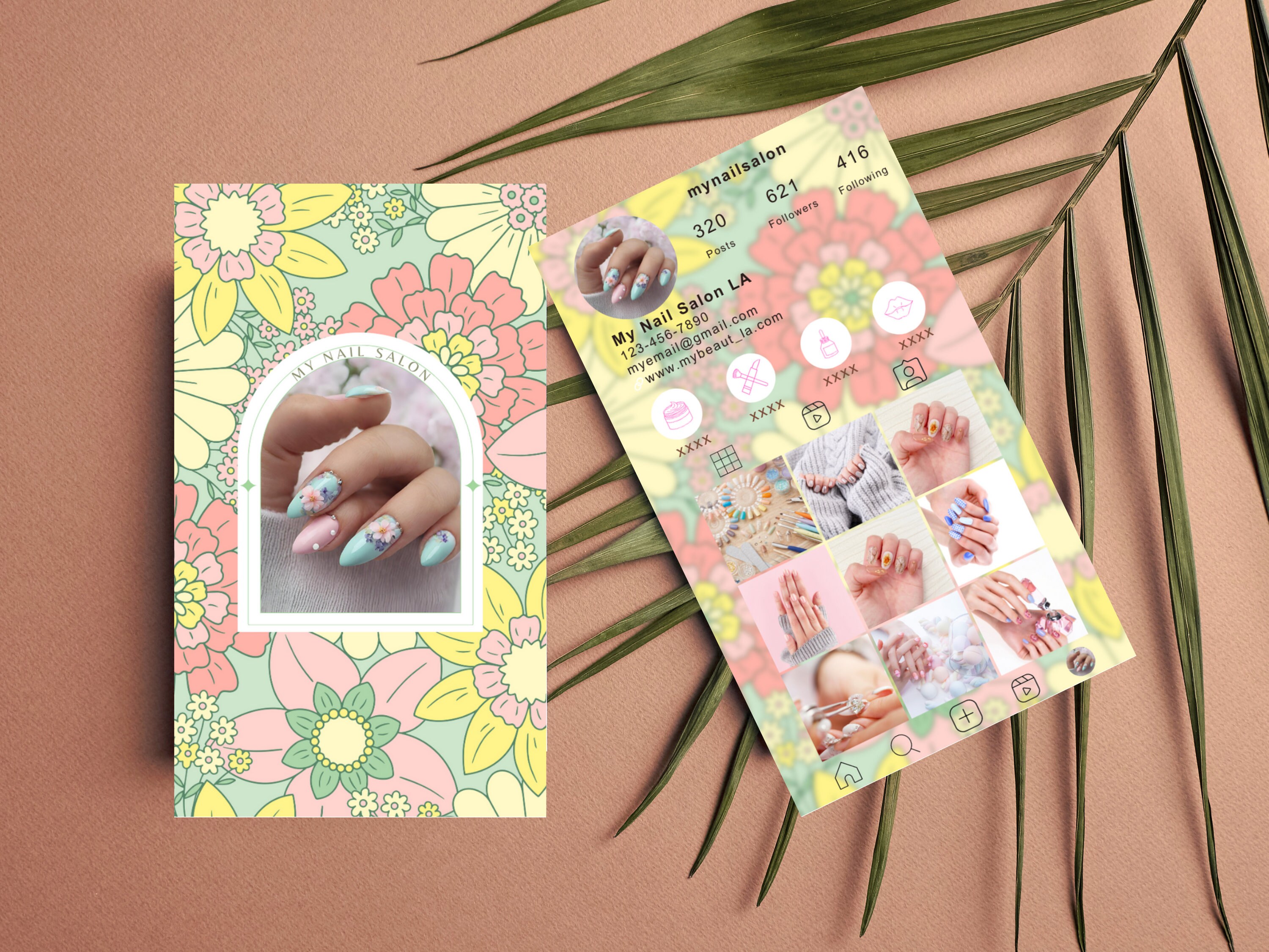 Instagram Business Card Template DIY Canva Editable IG Etsy