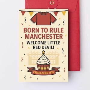 Manchester United Newborn Card