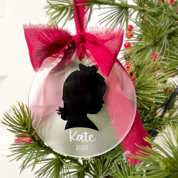 Custom Silhouette Acrylic Christmas Ornament