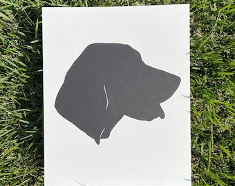 Custom Hand-Cut Pet Silhouette Heirloom Portrait