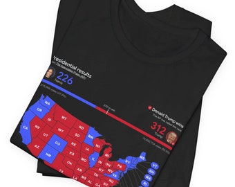 Presidential Results T-Shirt, 2024 Election Results Shirt, Donald Trump Wins, 312 Electoral College Votes, USA President T-Shirt, POTUS