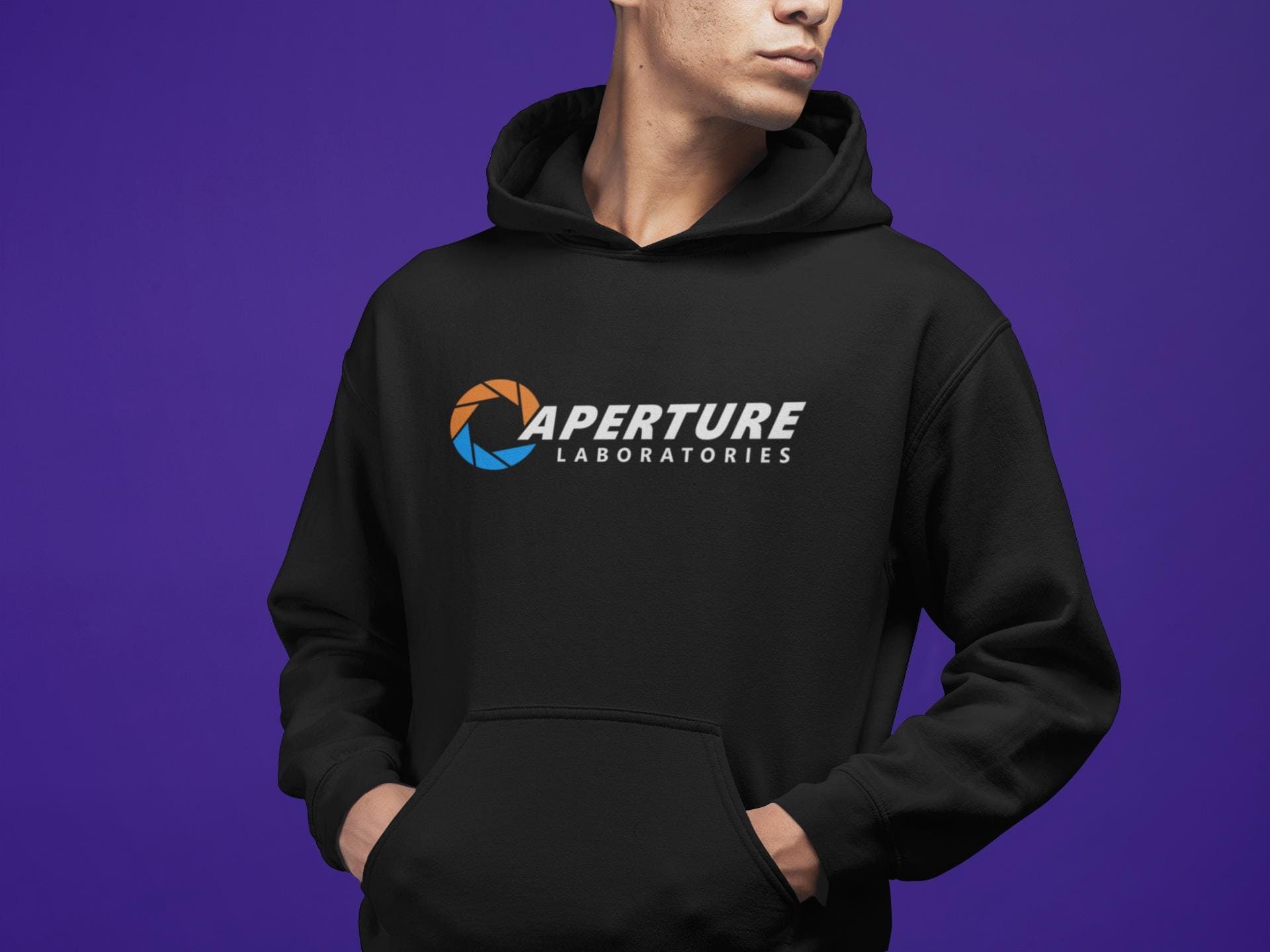 Aperture Laboratories Hoodie Aperture Labs Logo Hoodie Retro Gamer Collectible Video Game Merch Gaming Hoodie Etsy