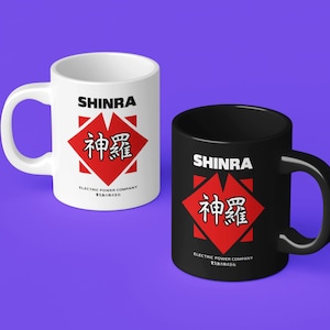 Shinra Mug, Shin-Ra Electric Power Company Logo Cup, FF7 Anime  Mug, Ceramic Coffee Cup, Fictional Corporation, Fictional Company Mug, Japan