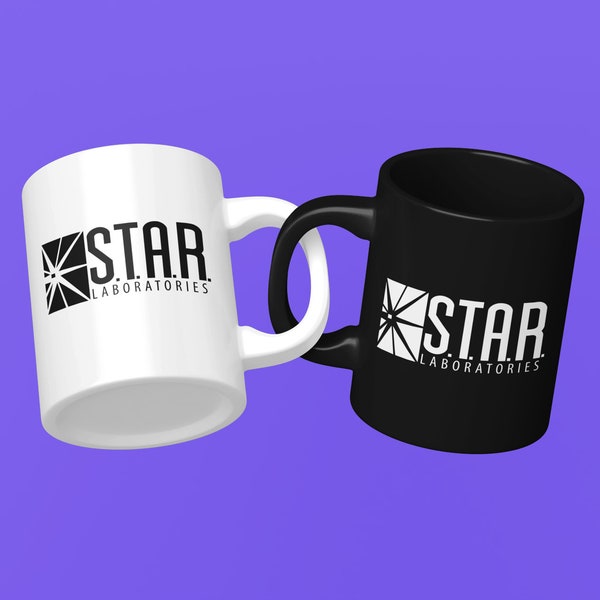 Star Laboratories Tasse, S.T.A.R. Labs Logo, Keramik TV-Becher, TV-Kaffeetasse, Fictional Corporation Becher, Fiktive Firma Becher, Fake Marke